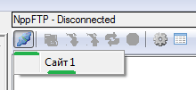 Задаем имя профиля в NppFTP NppFTP имя профиля подключаемого сайта