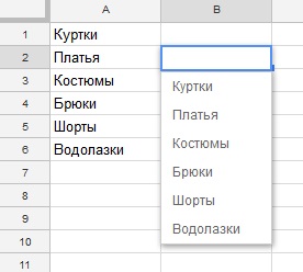 Выбор элемента в выпадающим списке