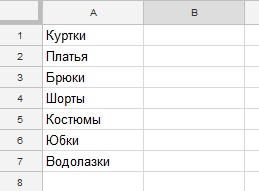 Как сделать выпадающий список в ячейке