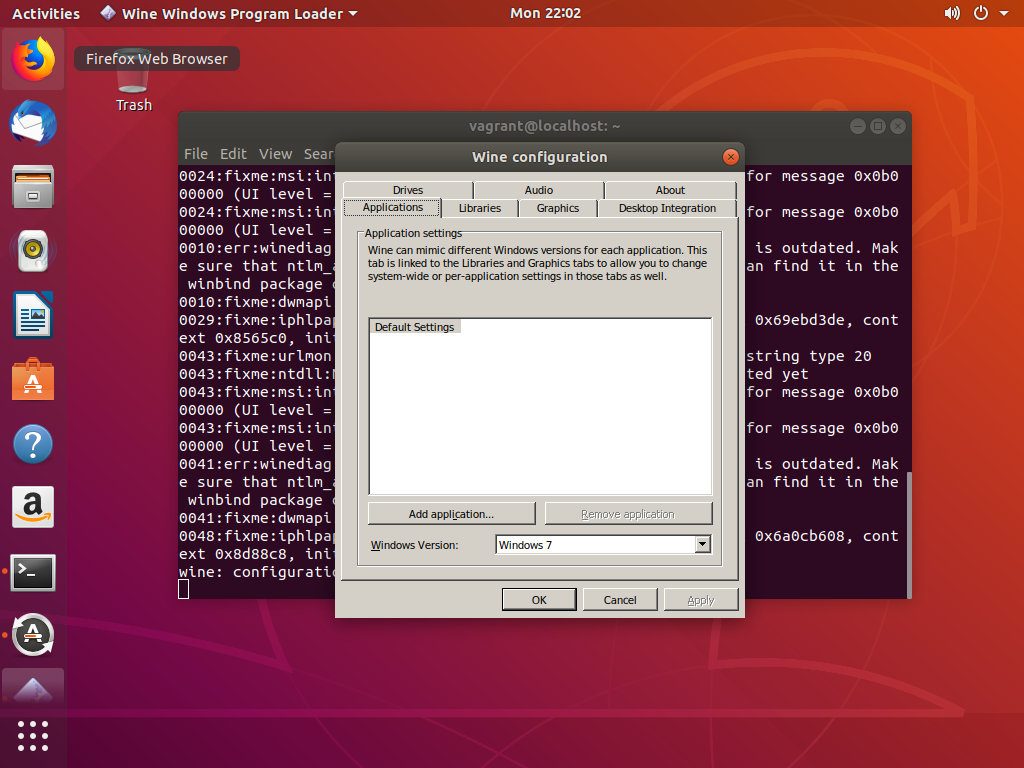 ubuntu wine configuration